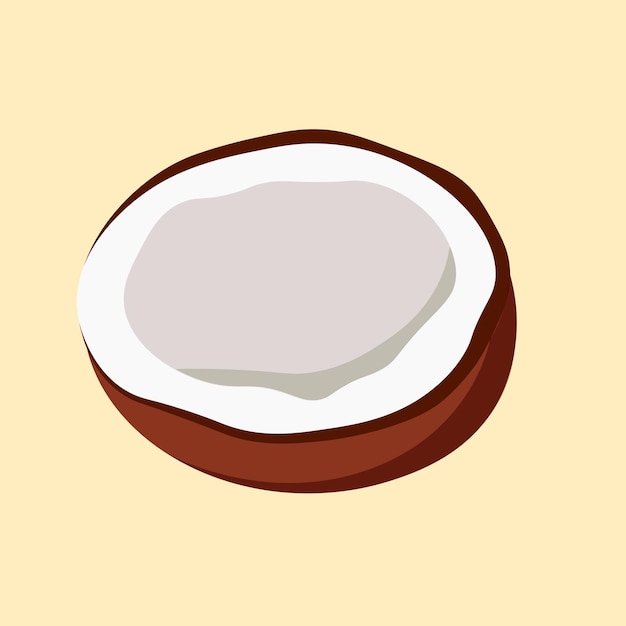 Stylized half of a coconut