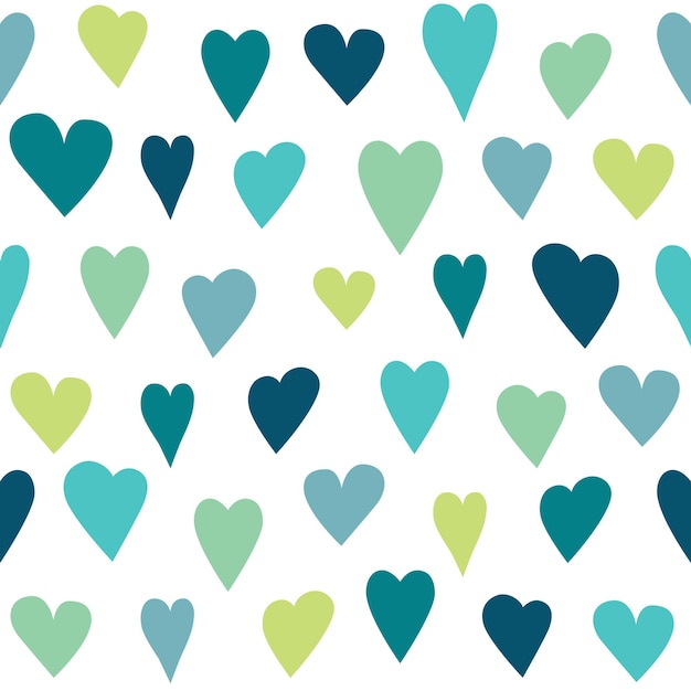 Vector stylized heart seamless pattern white isolated vector background wall paper