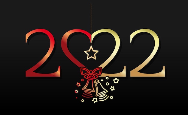 Stylized inscription for new years vector design