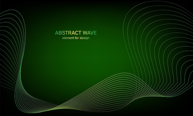 Stylized line wave element