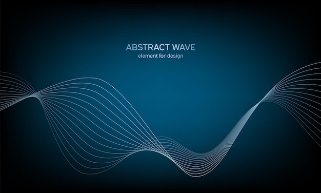 Stylized line wave element