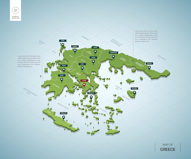 Стилизованная карта греции.