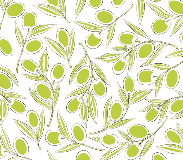 Stylized olive branches Background Vector illustration