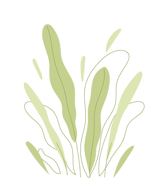 Vector stylized plant grass or bush