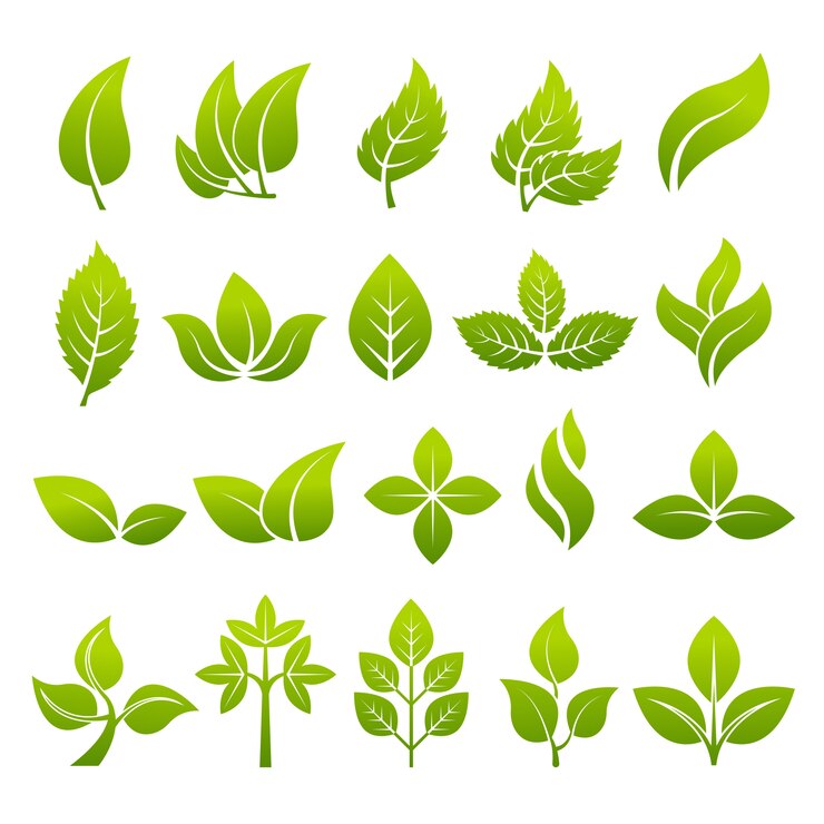 Vector ロゴをデザインする様式化された植物