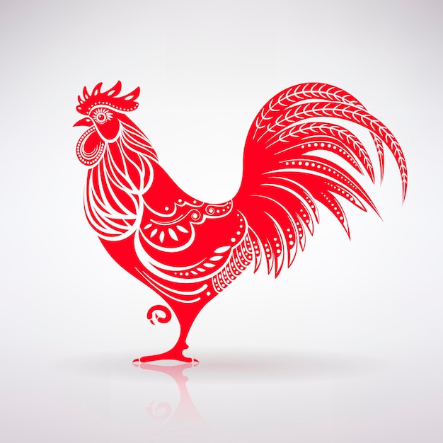 Stylized Red Rooster