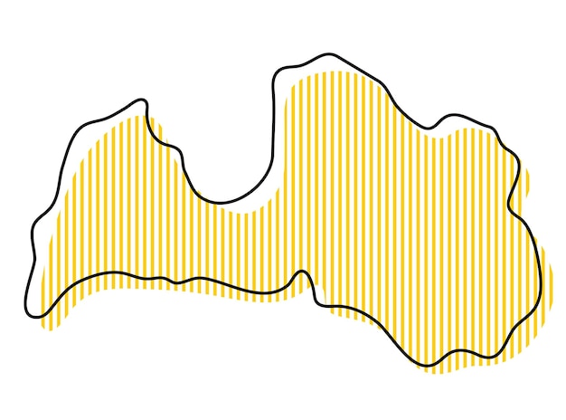 Стилизованная простая схема иконы Латвии