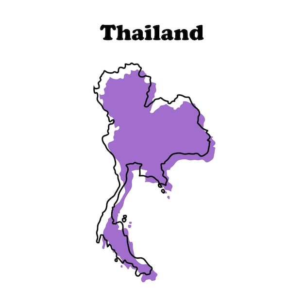 タイのシンプルな赤い輪地図