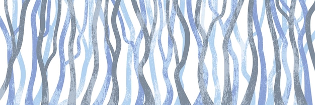 Stylized trees, vector design, banner