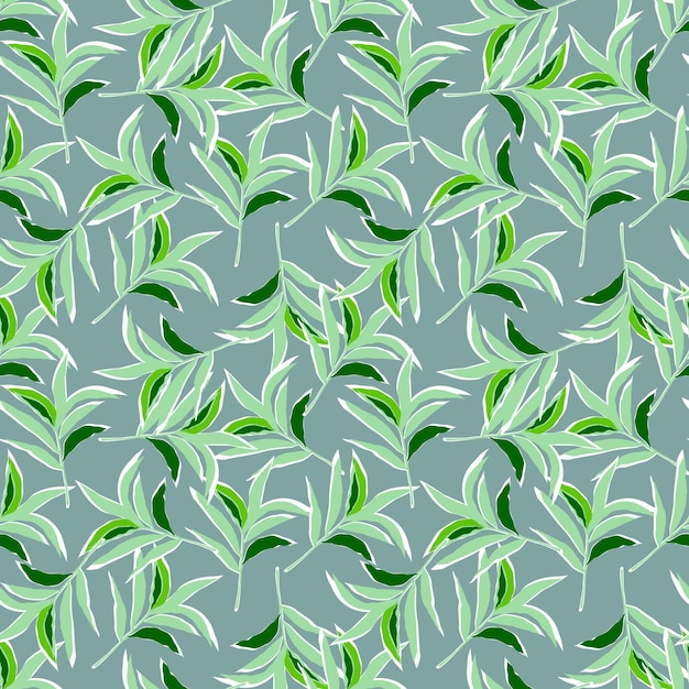 Vector stylized tropical palm leaves wallpaper jungle palm leaf seamless pattern design for fabric textile print wrapping cover fashion vector illustration