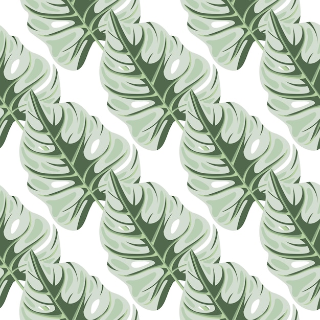 様式化された熱帯パターン シュロの葉花の背景 抽象的なエキゾチックな植物のシームレスなパターン 植物の葉の壁紙