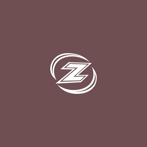 stylized z logo with swirl elements dynamic branding design