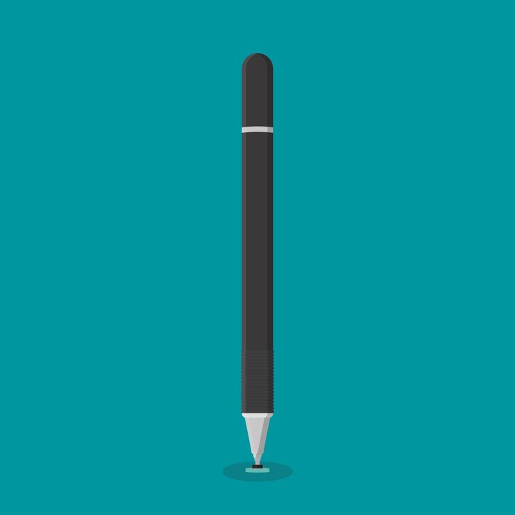 Vector stylus pen vector in flat design style