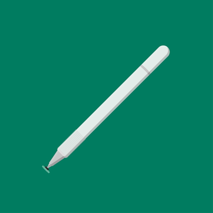 Vector stylus pen vector in flat design style