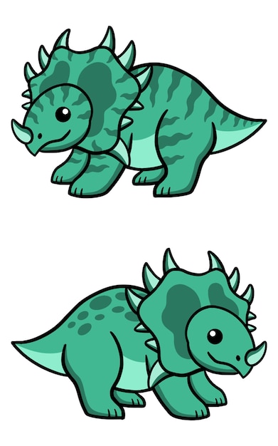 Vector styracosaurus dinosaur vector illustration