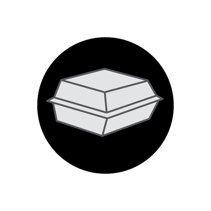 Vector styrofoam box icon vector logo design template flat style