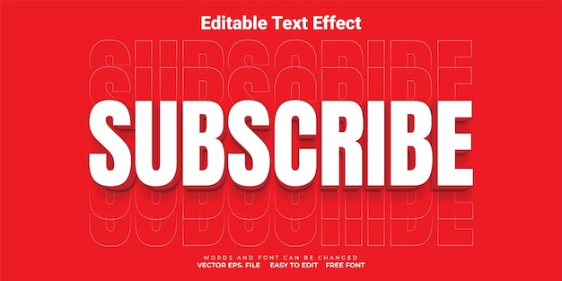 subcribe text effect