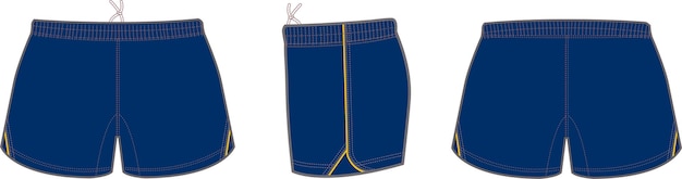 Vettore mock up di pantaloncini sportivi sublimati