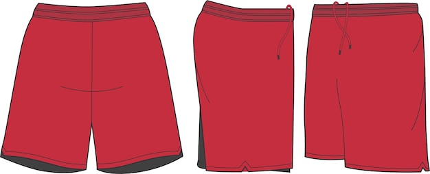 Vettore mock up di pantaloncini sportivi sublimati