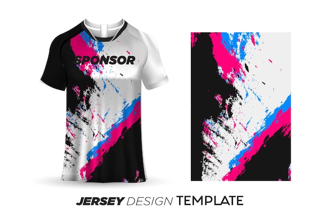 Sublimatie jersey ontwerp voetbal sport jersey sjabloon - sport jersey ontwerp aquarel achtergrond