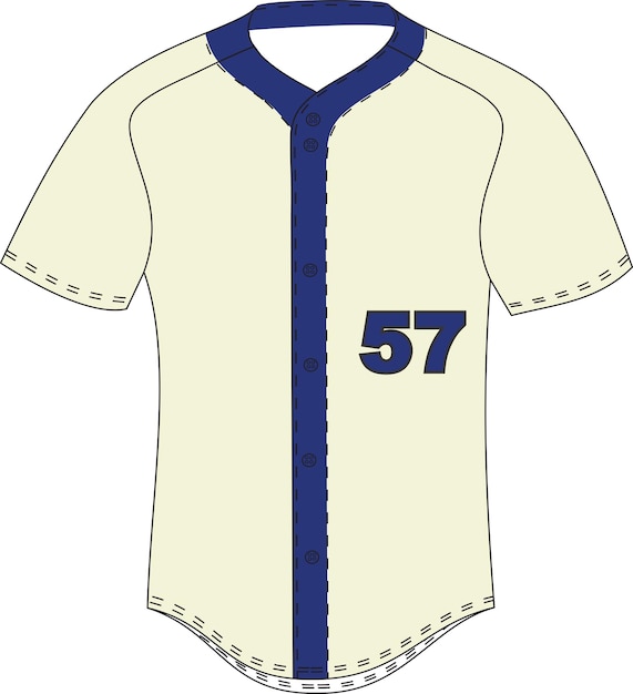 Vettore maglia da baseball per sublimazione