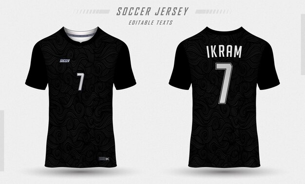 Vector sublimation jersey black by ikram raza