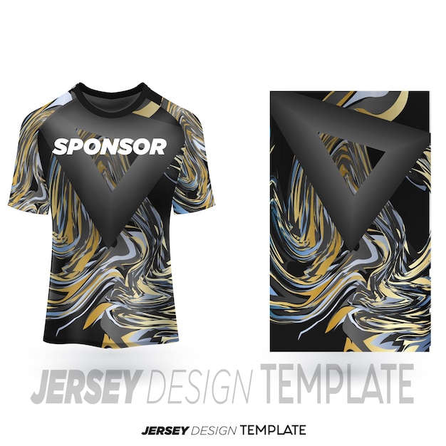 Sublimation jersey design soccer sports jersey template Liquid marbling paint texture