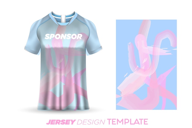 Sublimation jersey design soccer sports jersey template - sports jersey design watercolor background