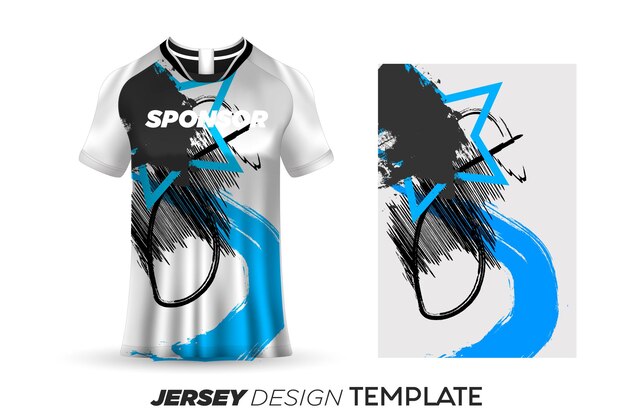 Sublimation jersey design soccer sports jersey template - sports jersey design watercolor background