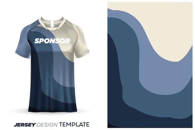 Vector sublimation jersey design soccer sports jersey template - sports jersey design watercolor background