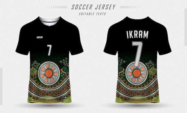 Vector sublimation jersey zwart door ikram raza