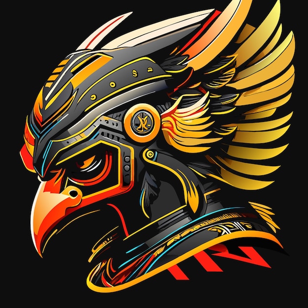 SublimationReady Graphic Human Head Transformed into an Eagle Art