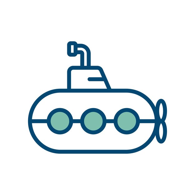 submarine icon vector design template in white background