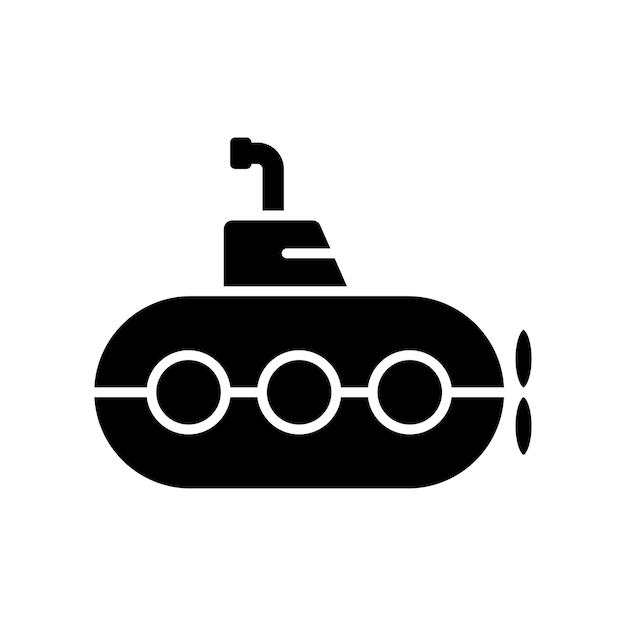 Vector submarine icon vector design template in white background