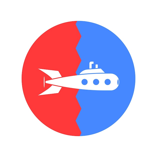 Vector submarine icon vector