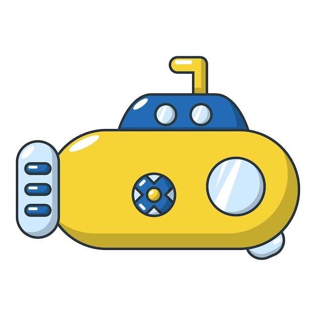 Submarine transport icon Cartoon illustration of submarine transport vector icon for web