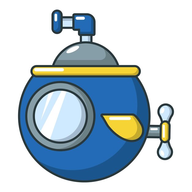 Submarine travel icon Cartoon illustration of submarine travel vector icon for web