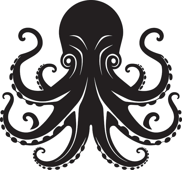 Submerged Style Emblematic Octopus Icon Cephalopod Creativity Logo Vector Icon