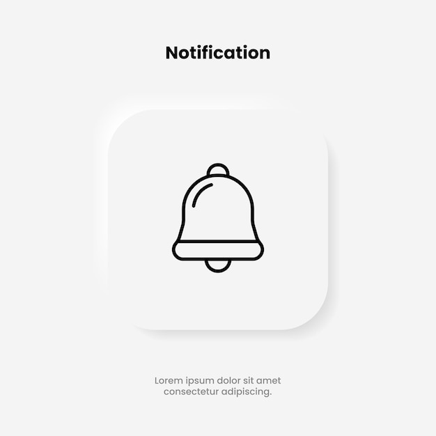 Vector subscribe button bell, notification icon button and hand cursor click. subscribe to social channel