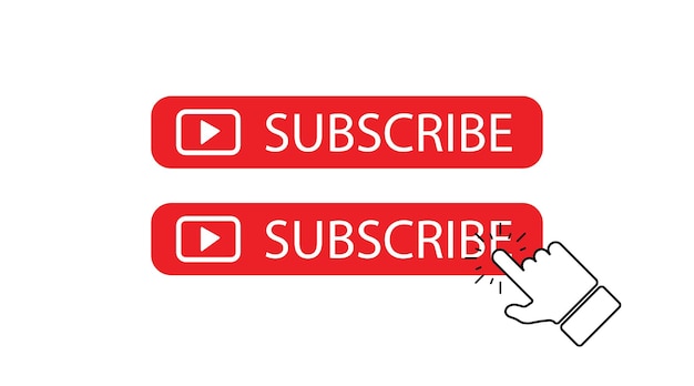 Subscribe button for concept design Video play button vector