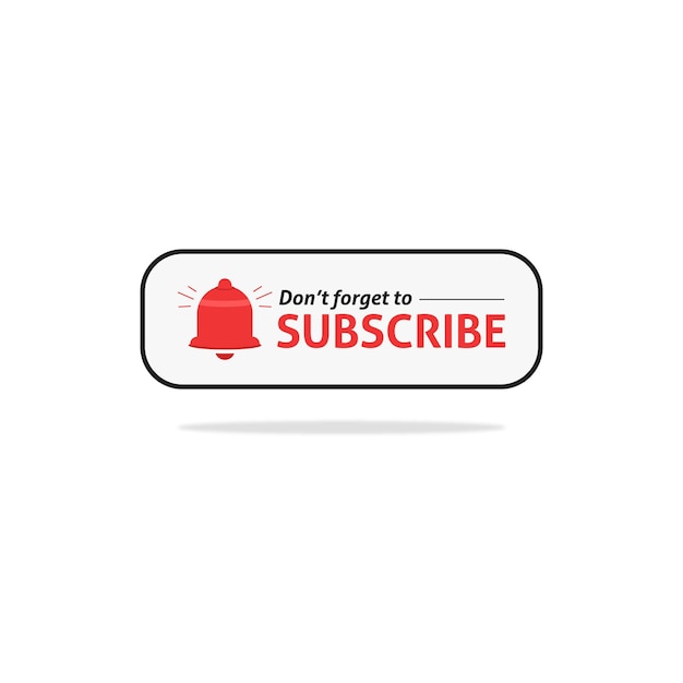 Vector subscribe button design