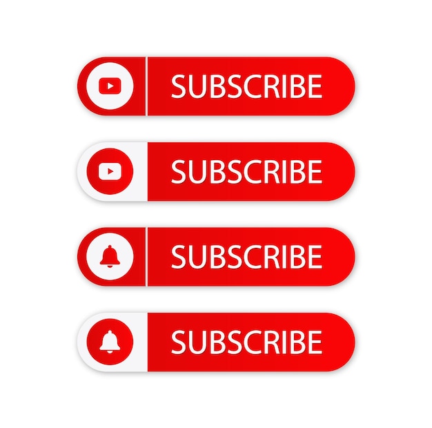 Subscribe button with bell and youtube icon