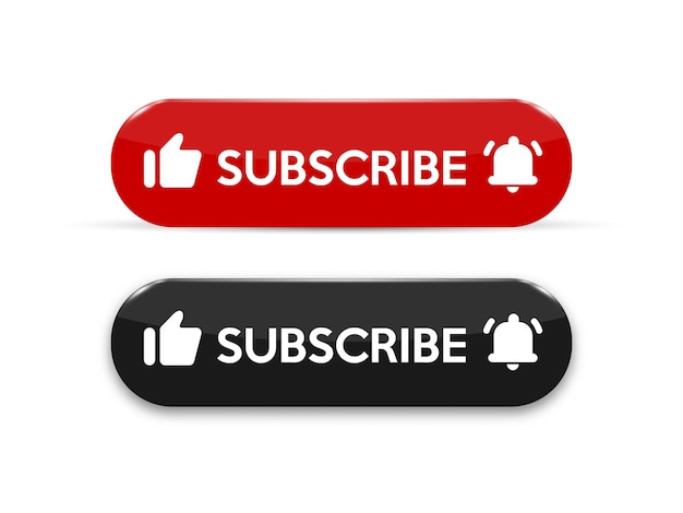 Subscribe call bell button and thumbs up Channel subscription button blog Social media button.