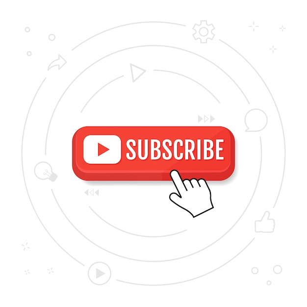 Subscribe, call button and hand cursor