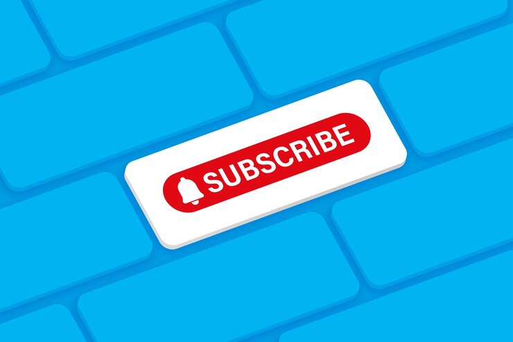 Vector subscribe icon on computer keyboard button
