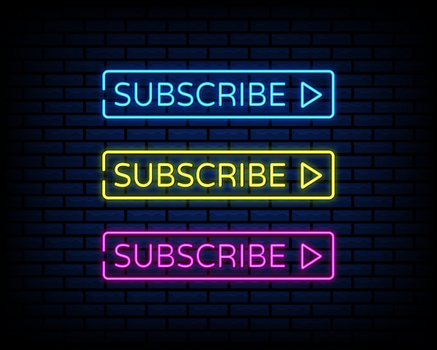 subscribe neon sign