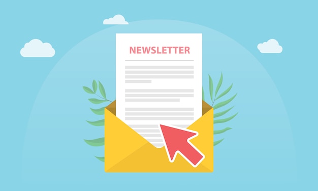 Vettore iscriviti al concetto di newsletter