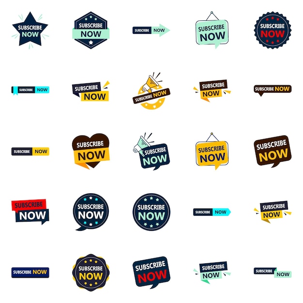 Subscribe Now 25 Vector Banners for a Professional Look