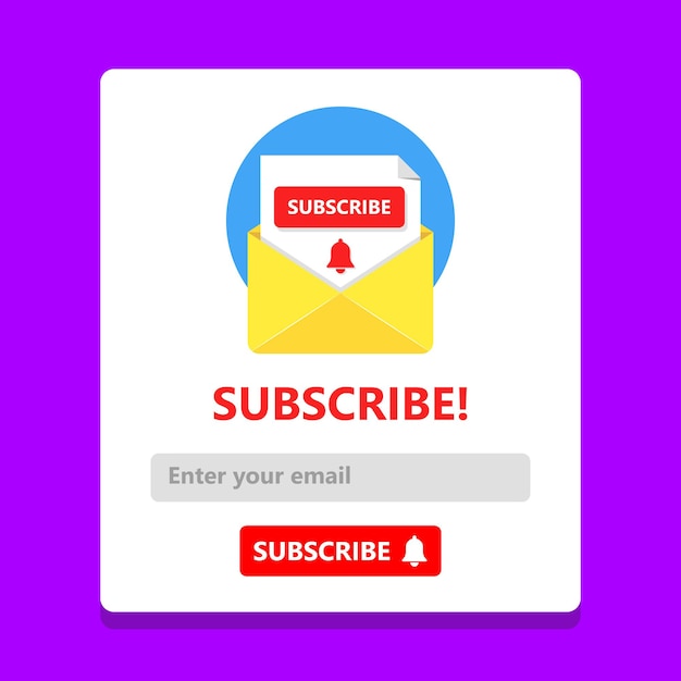 Subscribe Now For Our Newsletter Concept