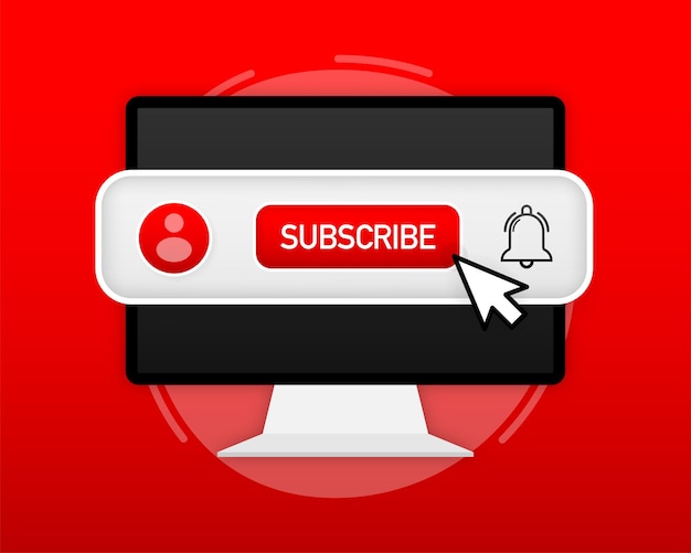 Vector subscribe now for our newsletter subscribe button template